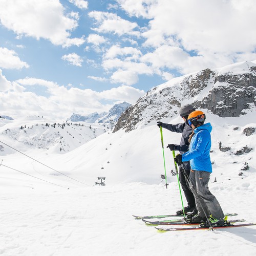 Skiërs in Warth-Schrocken